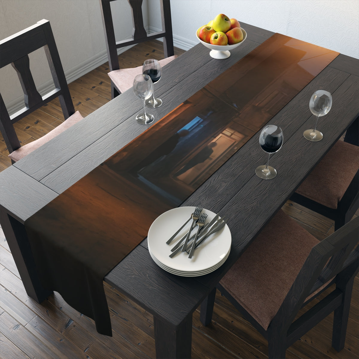 Table Runner - Midnight Alley Echoes | Echovira Gallery