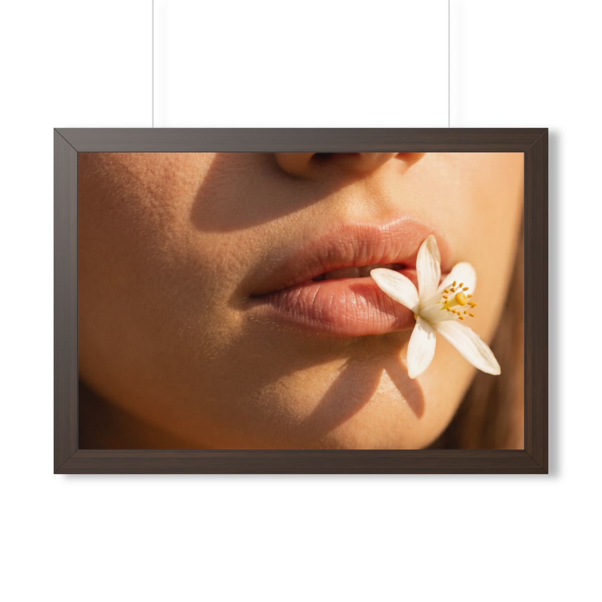 Framed Horizontal Poster - Golden Flora Panorama — Walnut......