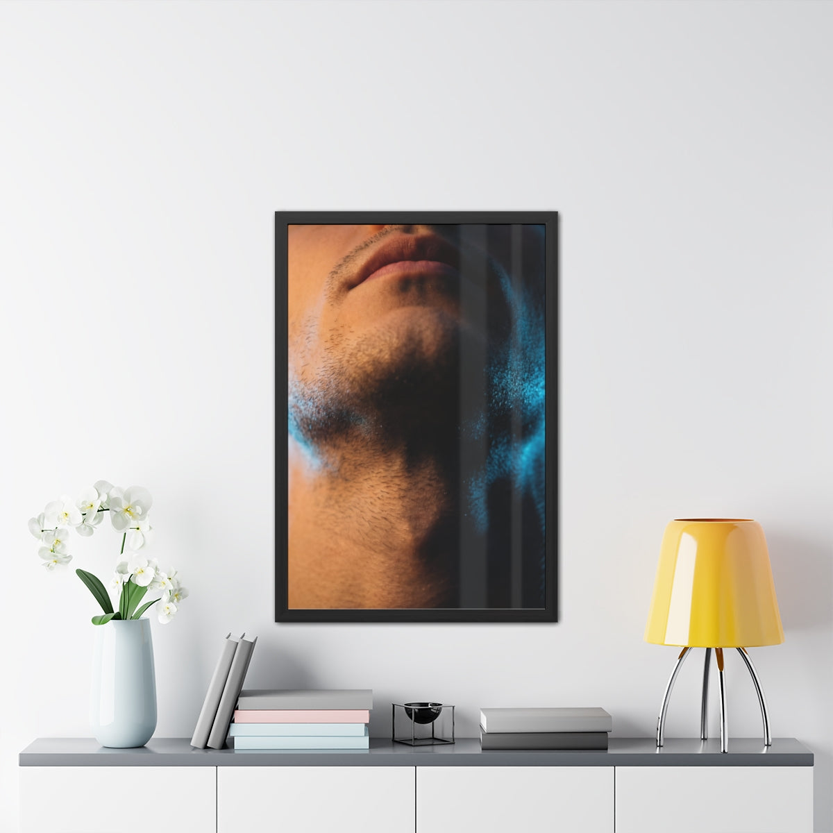 Framed Posters - Neon Shadows Cinematic Portrait Art (8×10...