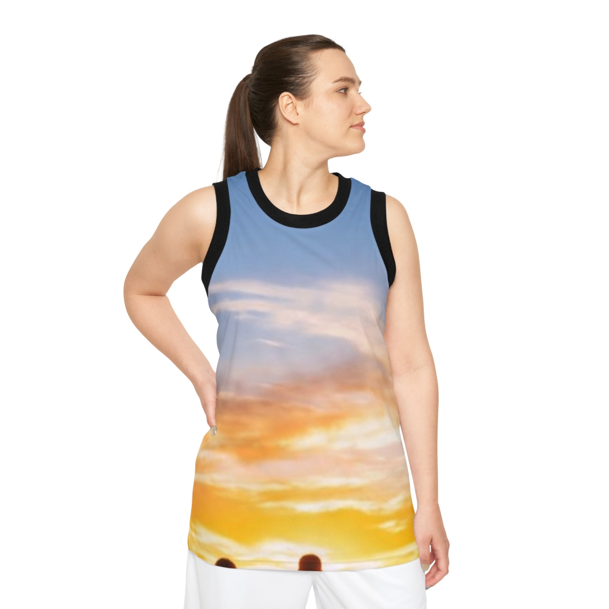 Basketball Jersey - Sunset Horizon | Echovira Gallery