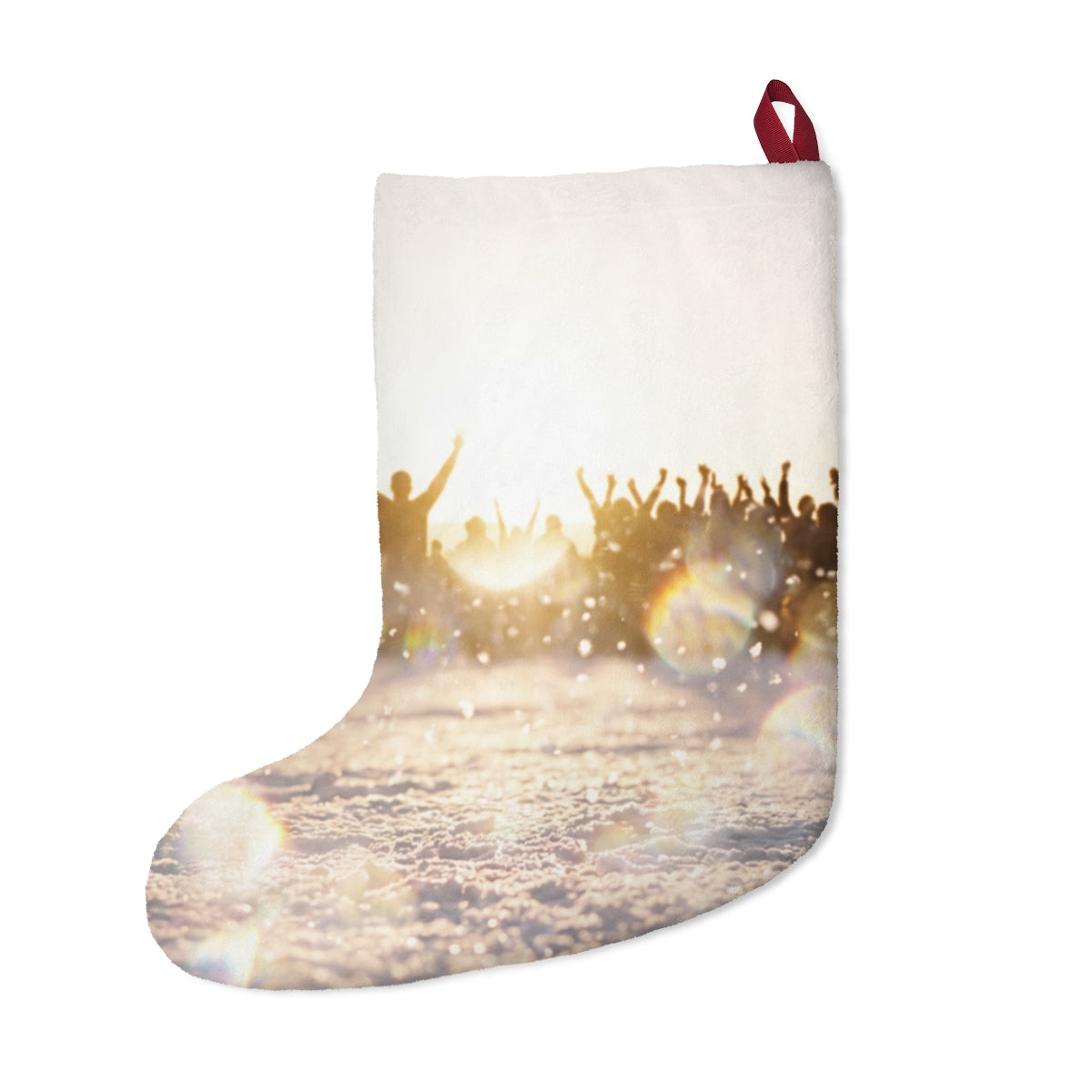 Golden Hour Crowd Celebration Christmas Stocking