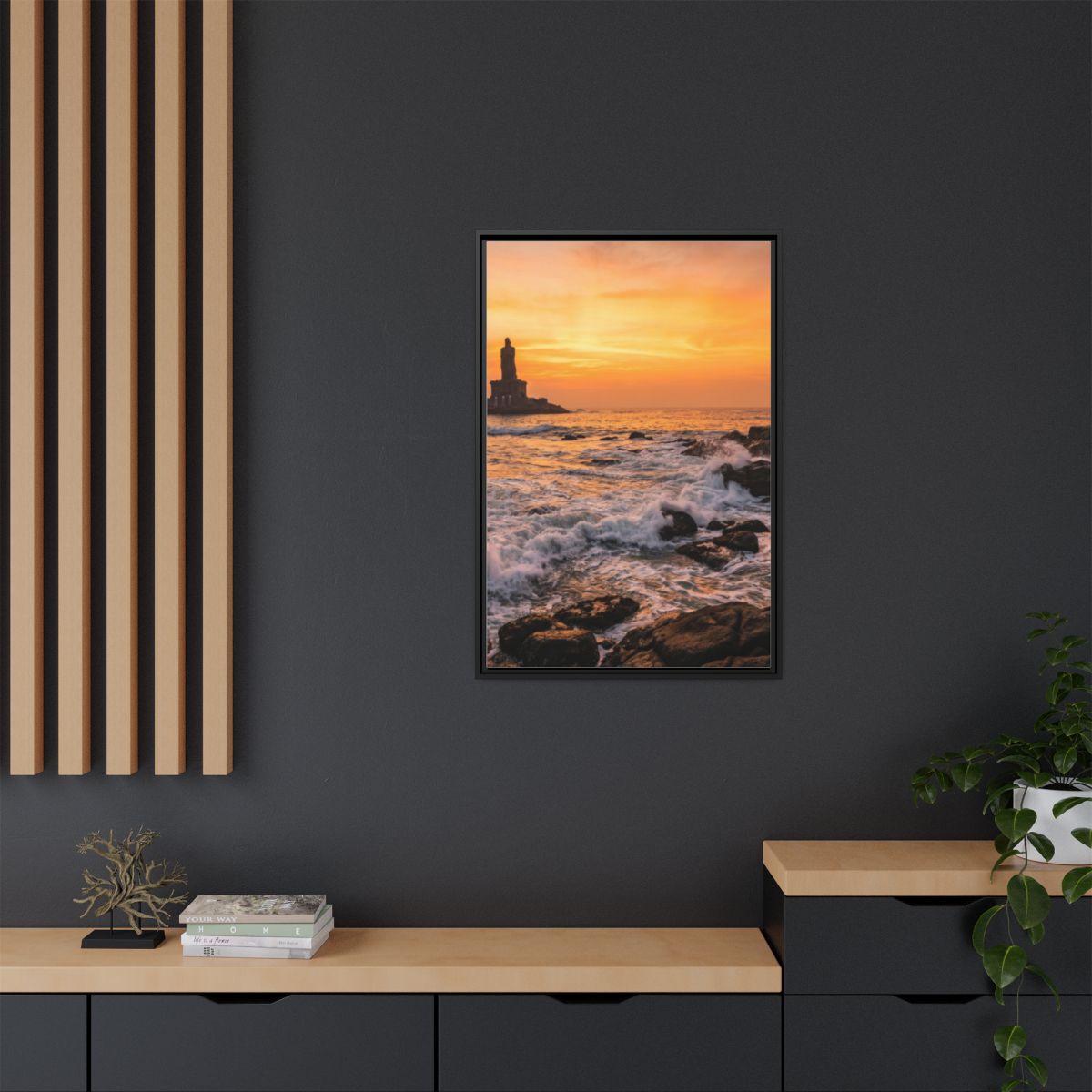 Framed Matte Canvas - Majestic Golden Coast