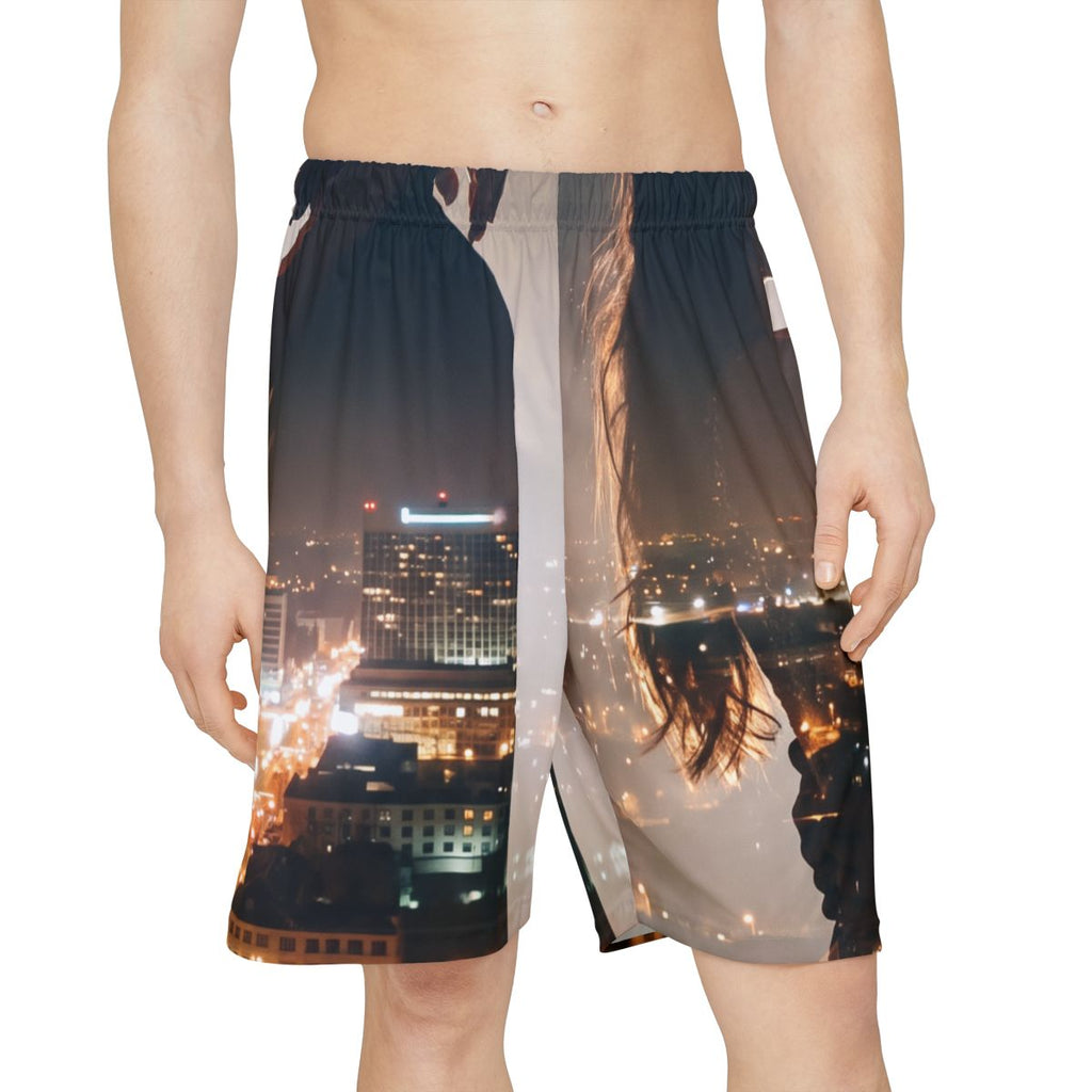 Men's Sports Shorts - Metropolitan Lights | Echovira Gallery