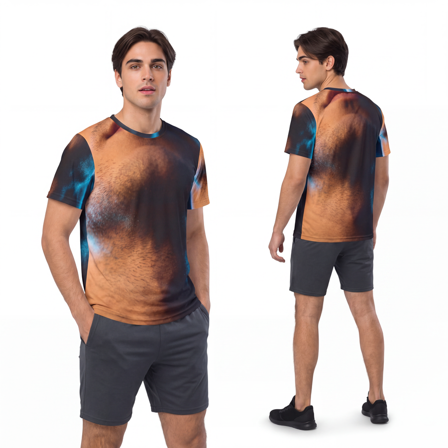 Men's Sports Jersey - Neon Horizon Portrait