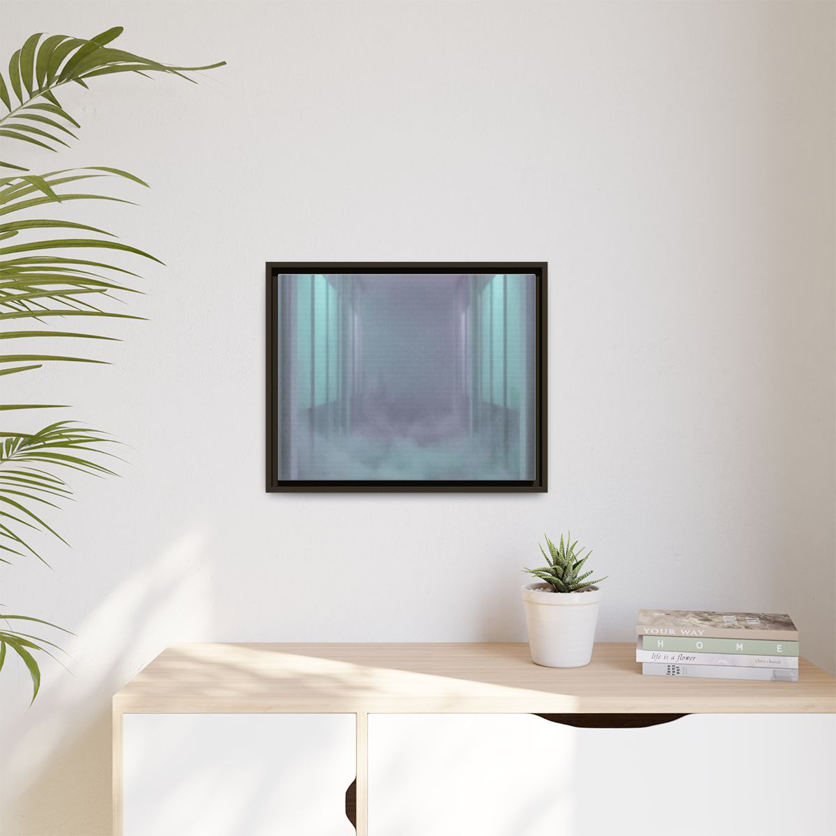 Matte Canvas, Framed - Liminal Corridor Fog Art Print —... |...