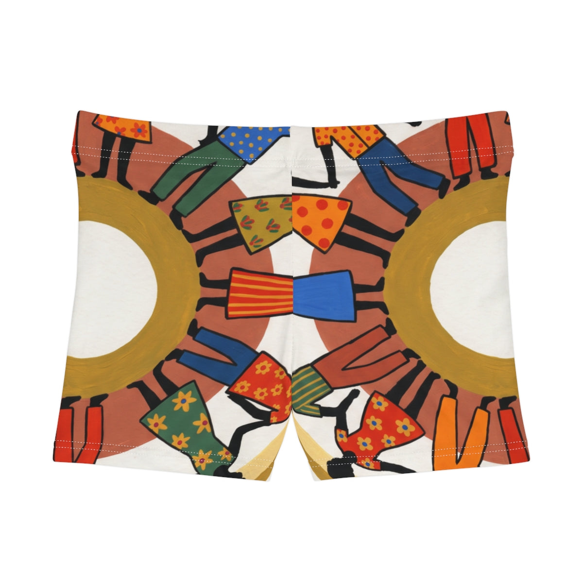 Women's Shorts - Unity Mandala Folk Art | Echovira Gallery