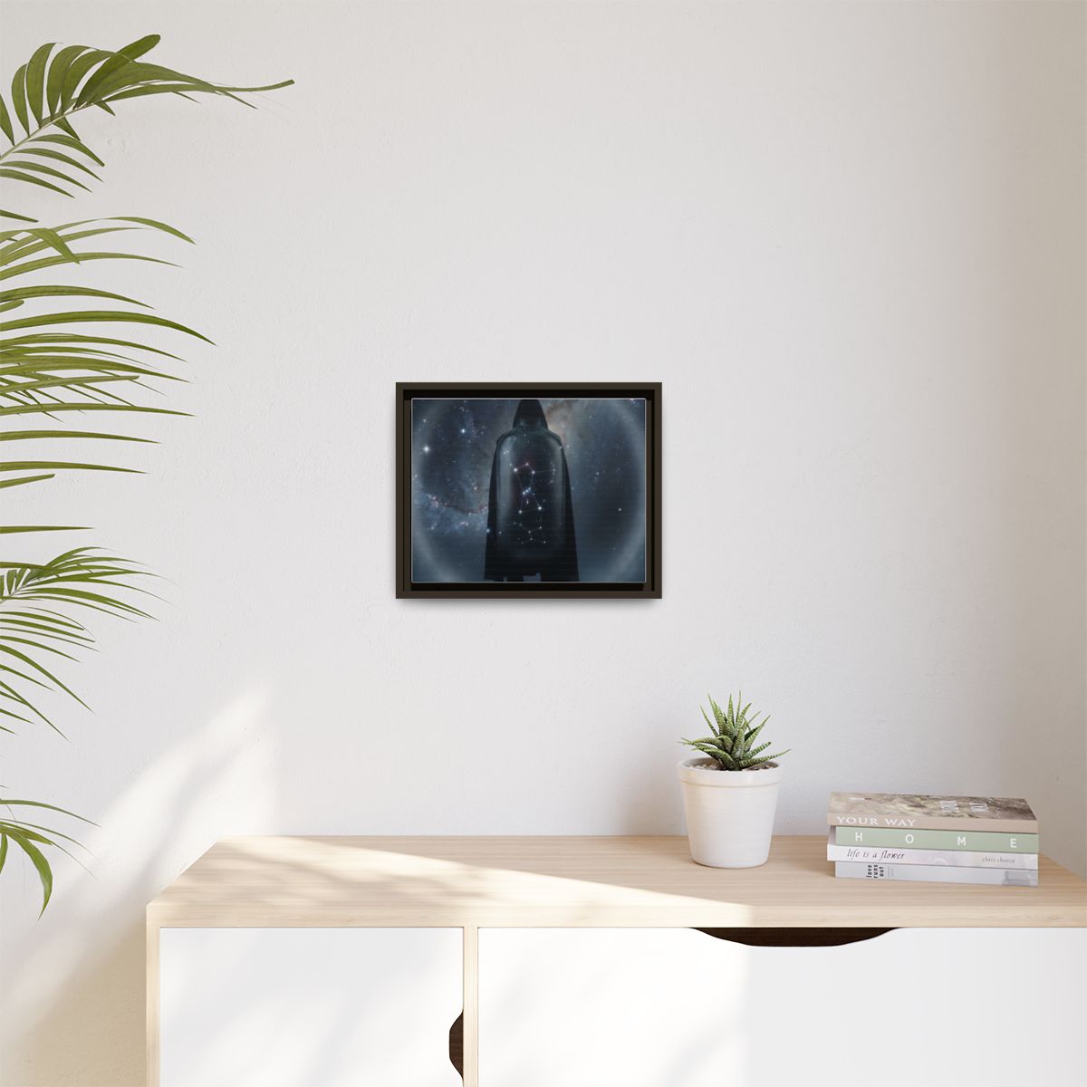 Matte Canvas, Framed - Cosmic Sentinel Orion Constellation...