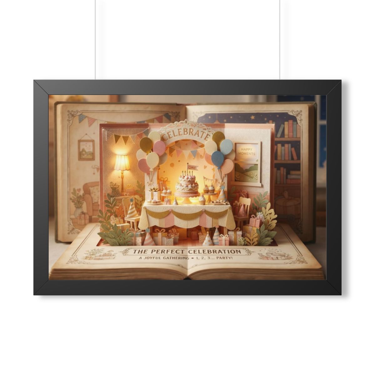 Framed Horizontal Poster - Storybook World — Black (14×11......