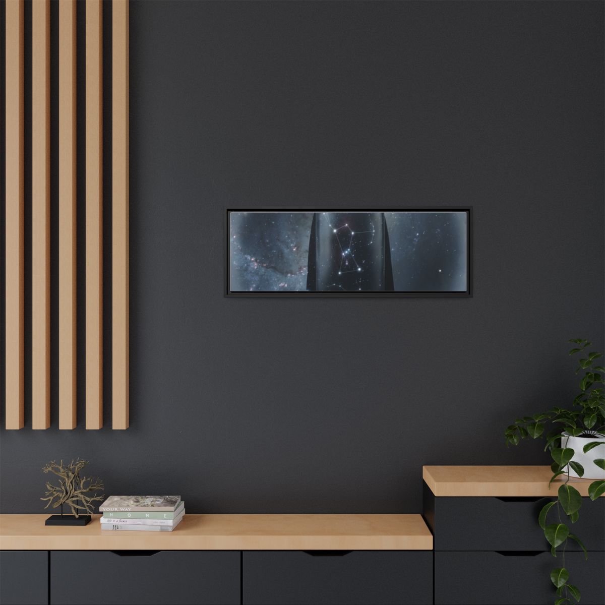 Framed Matte Canvas - Cosmic Sentinel — Black / 1.25" (10×8...