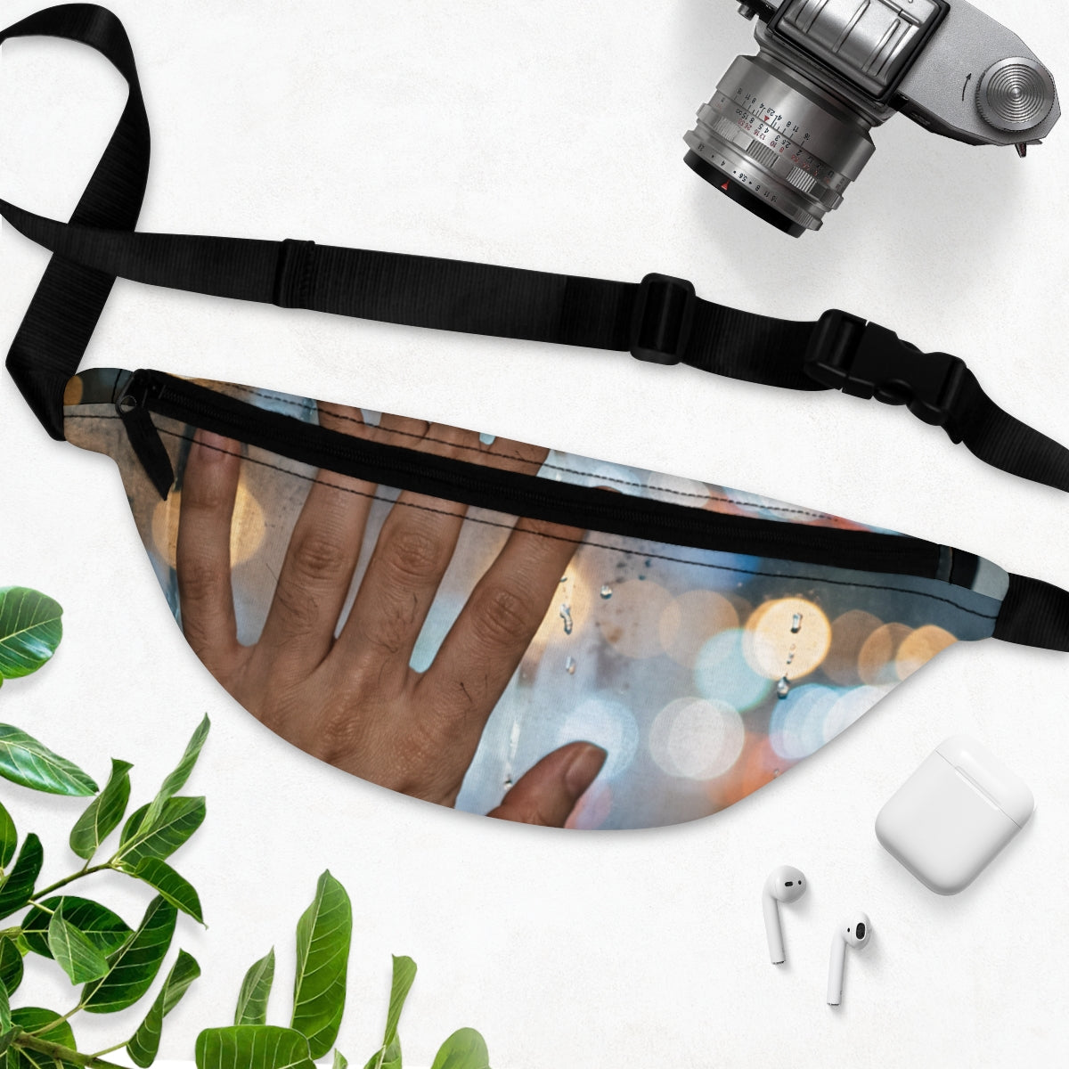 Rainy City Window Art Fanny Pack