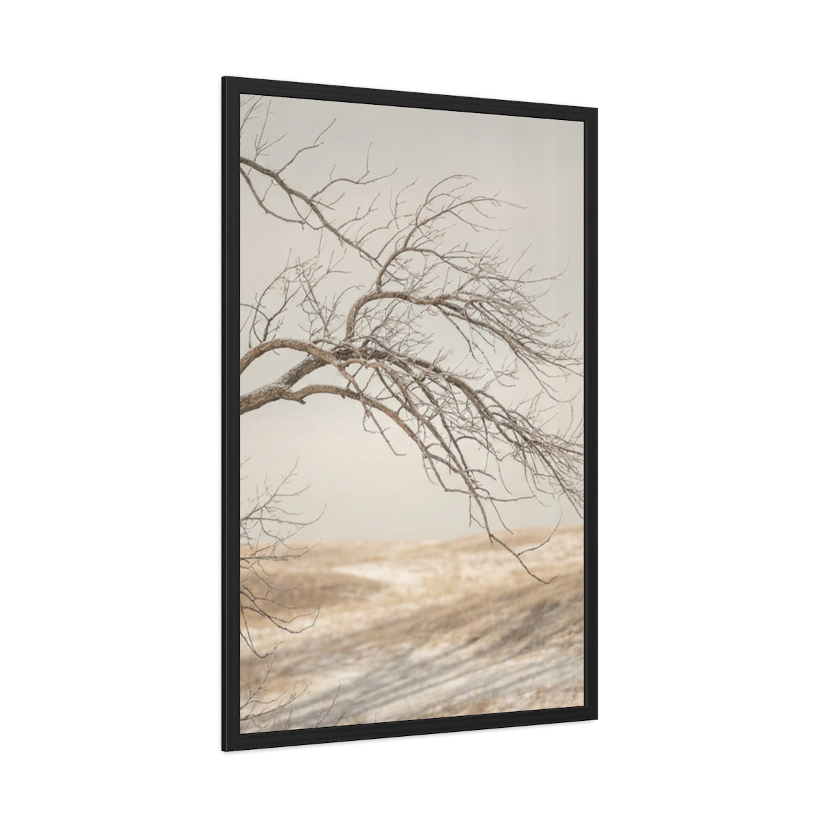 Framed Poster - Minimalist Winter Tree — Portrait