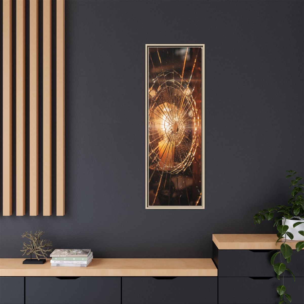Framed Matte Canvas - Shattered Glass