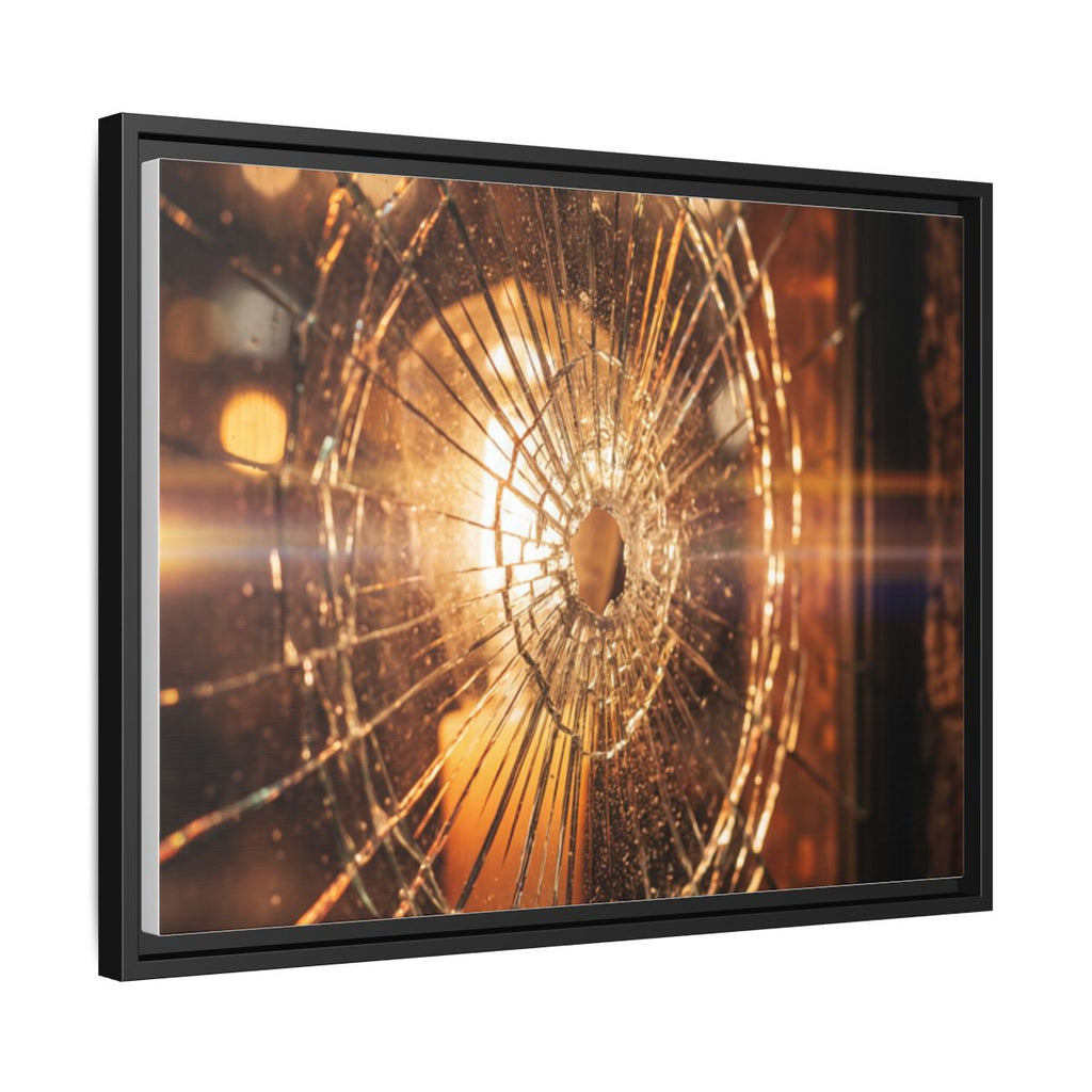 Framed Matte Canvas - Amber Glow — Black / 1.25"