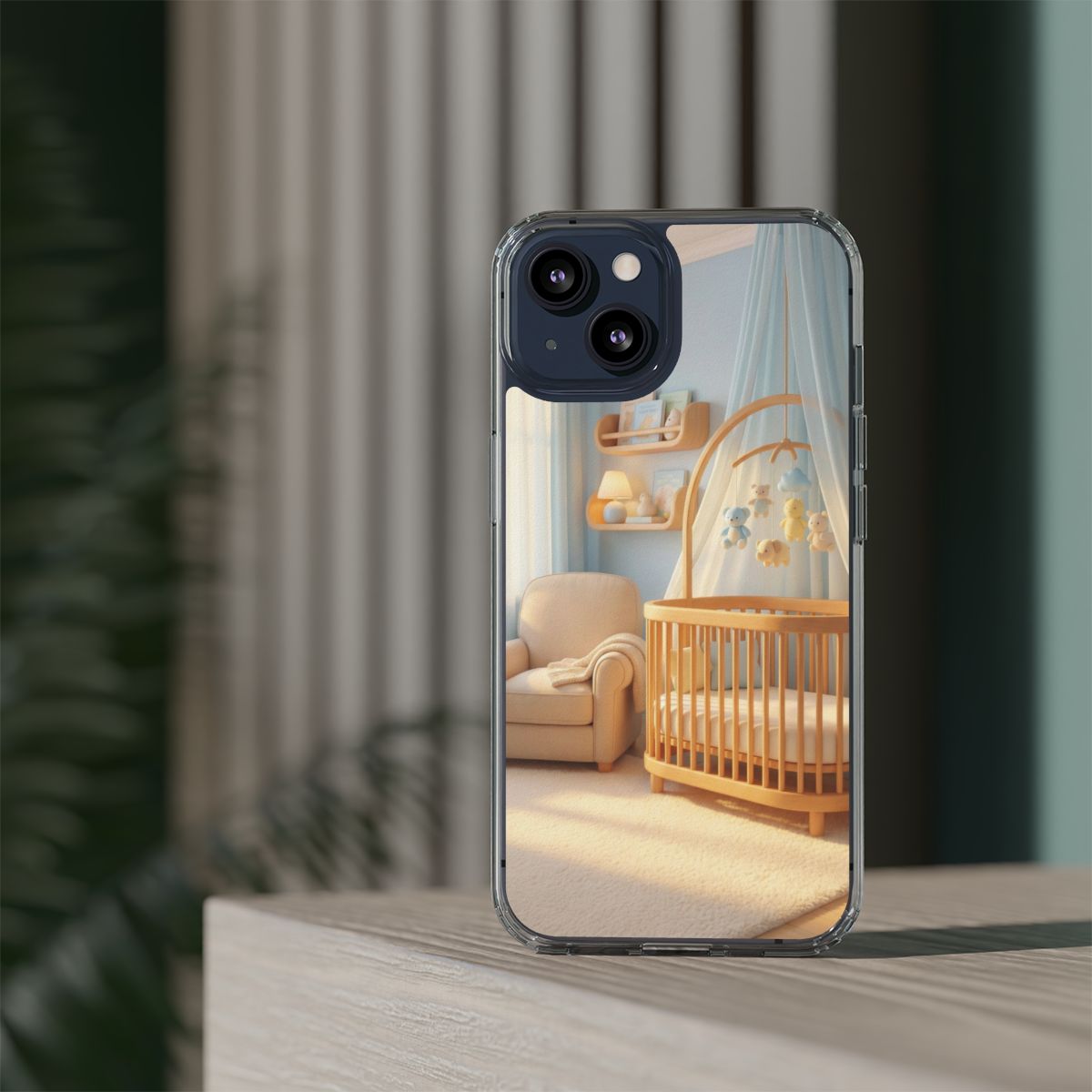 Clear Impact-Resistant Cases - Soft Blue Clear Phone Case...