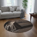 Round Rug - Draped Form Minimalist Sanctuary