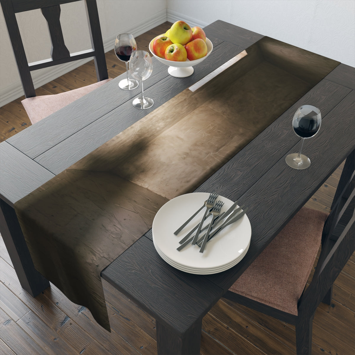 Table Runner - Shadows of the Citadel moody architectural......