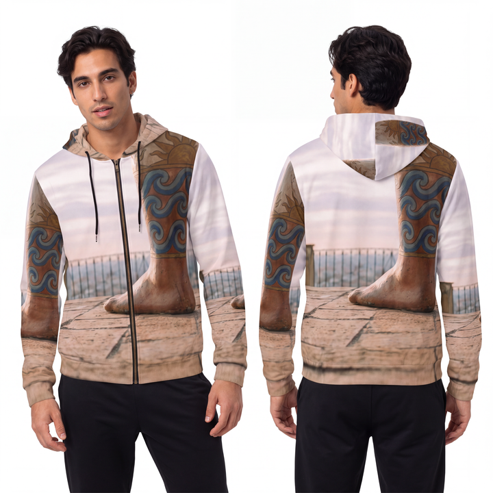 Men's Full-Zip Hoodie - Aegean Clay Cozy
