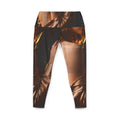 Women's Yoga Pants - Intimate Romance in Gold and Black... |...