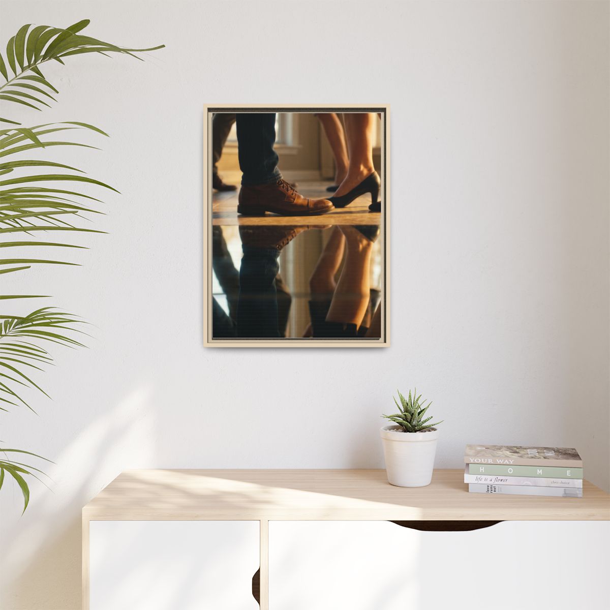 Matte Canvas, Framed - Golden Hour Reflections Cinematic Art...