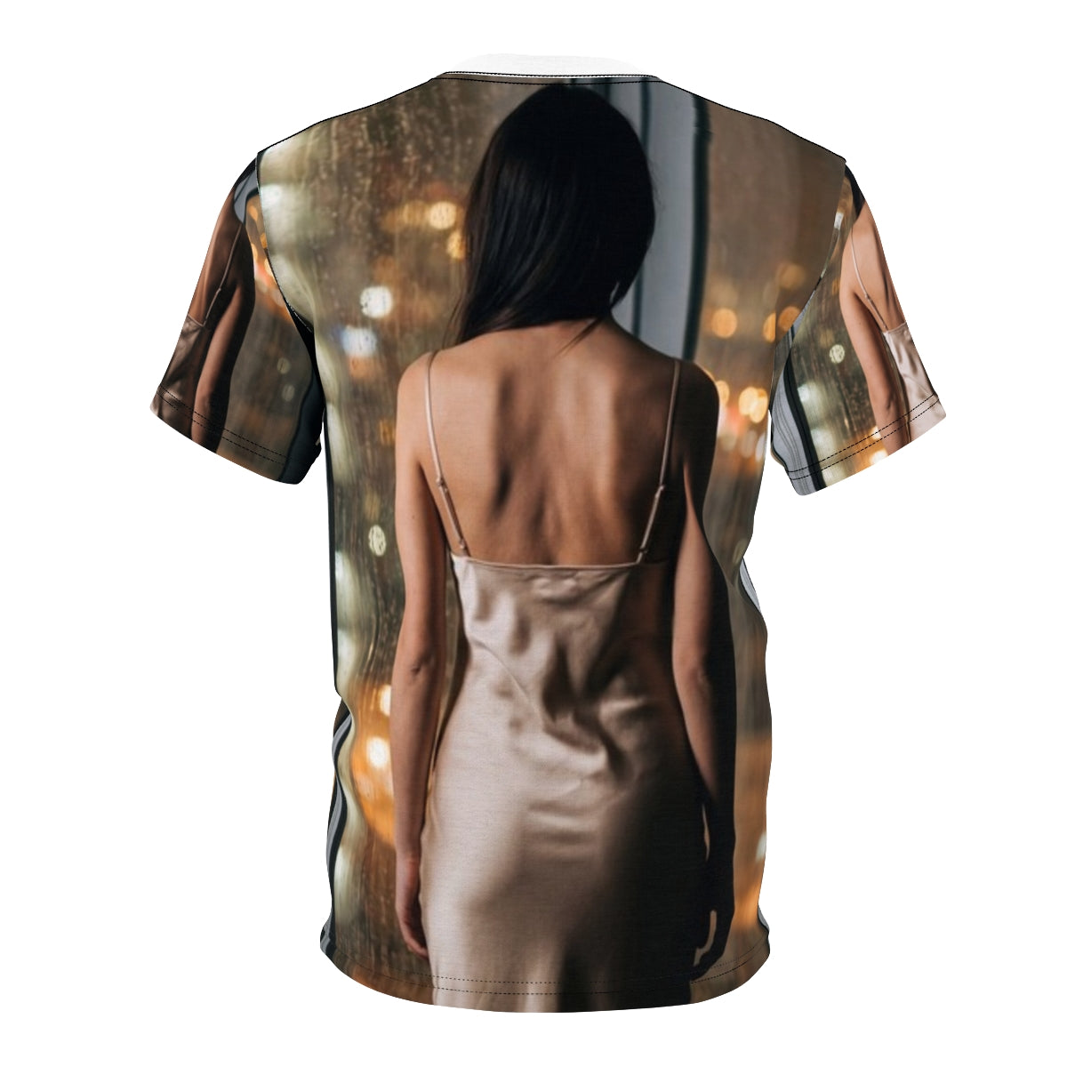 Unisex Cut & Sew Tee - Rainy City lights | Echovira Gallery