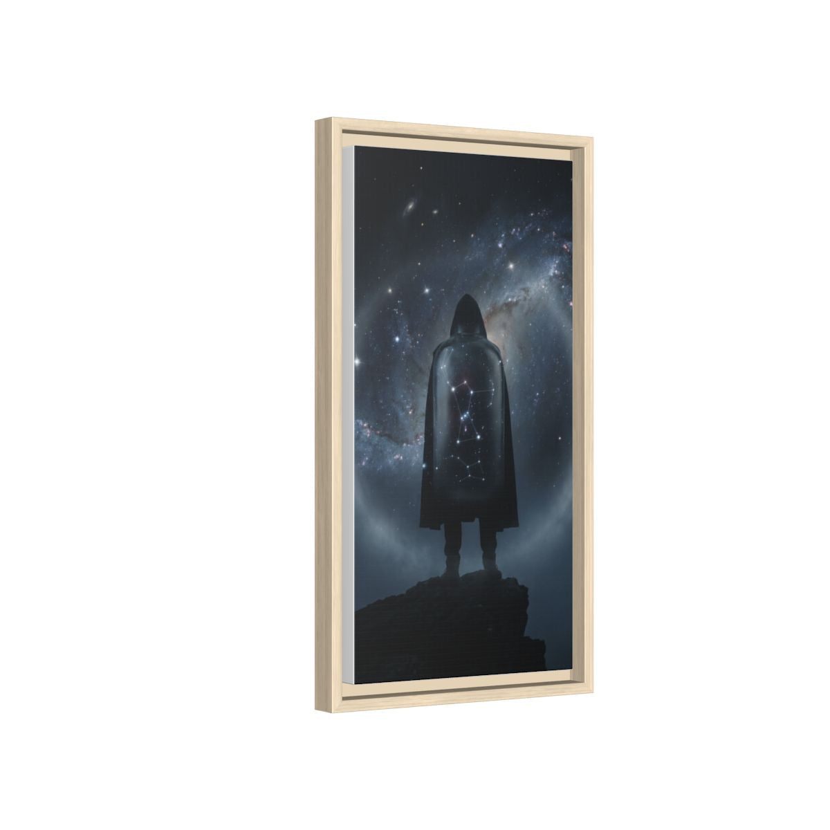 Framed Matte Canvas - Cosmic Sentinel — Natural / 1.25" (8×10, 9×12, 11×14, 12×16, 10×20, 12×18, 16×20, 16×24, 12×36, 18×24, 20×24, 16×32, 20×30, 24×30, 16×48, 24×32, 24×36, 24×48, 20×60, 30×40, 32×48, 30×60 & 40×60)
