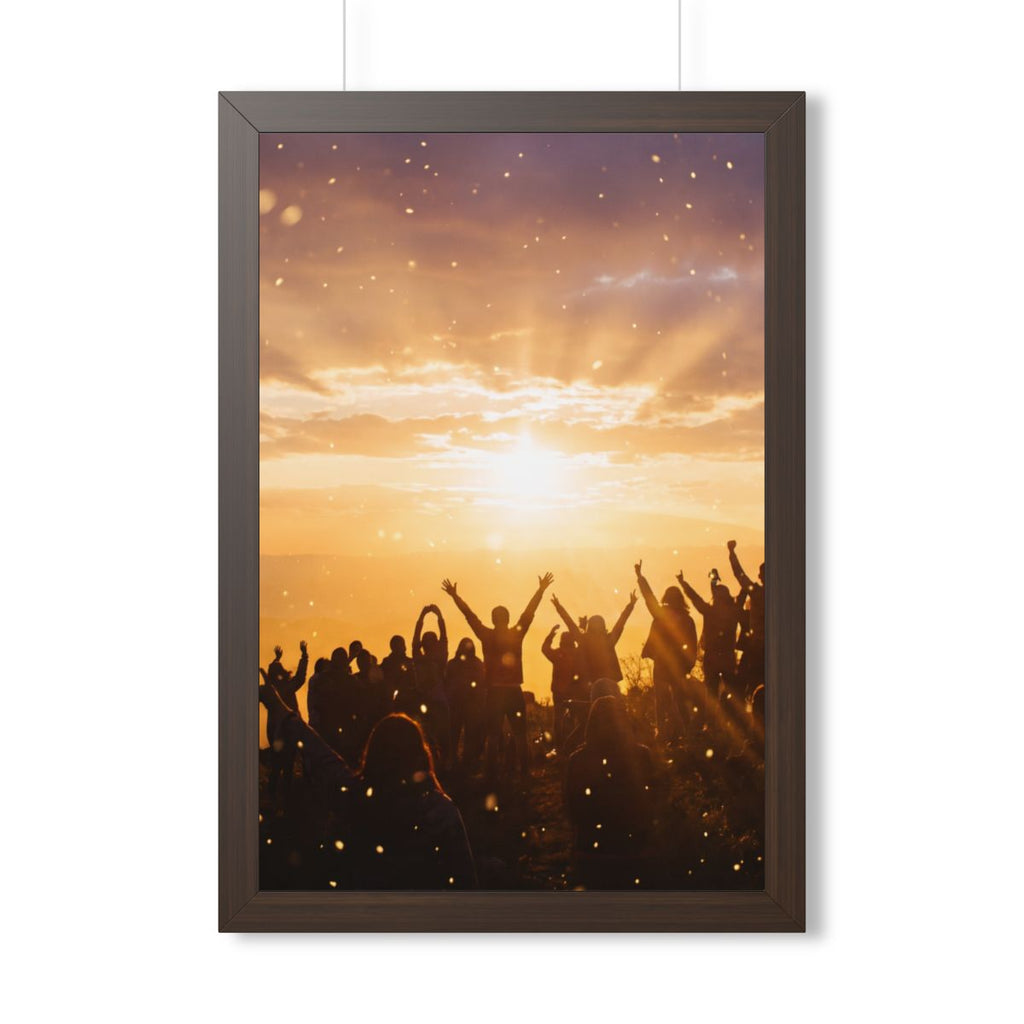 Framed Vertical Poster - Summit Ridge — Walnut (11×14... |...