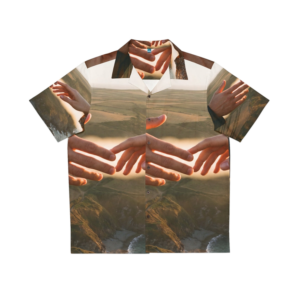Men's Hawaiian Shirt - The Infinite Touch | Ethereal Coastal...