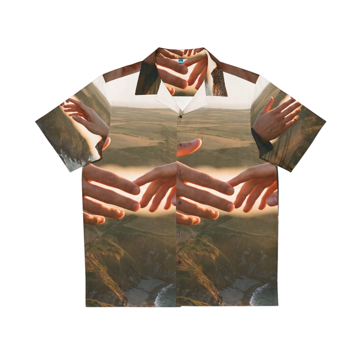 Men's Hawaiian Shirt - The Infinite Touch | Ethereal Coastal...