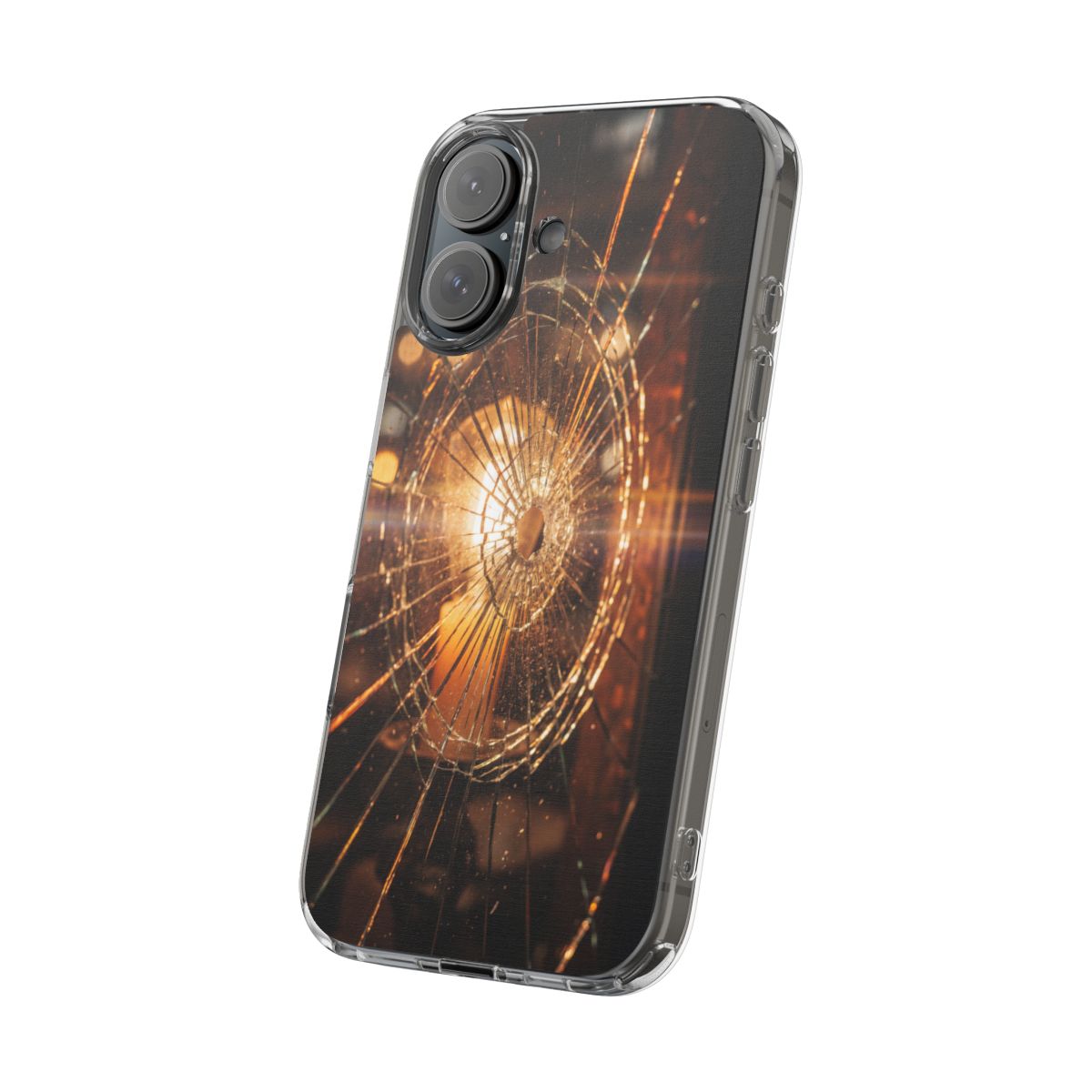 Clear Impact-Resistant Case - Fractured Glow