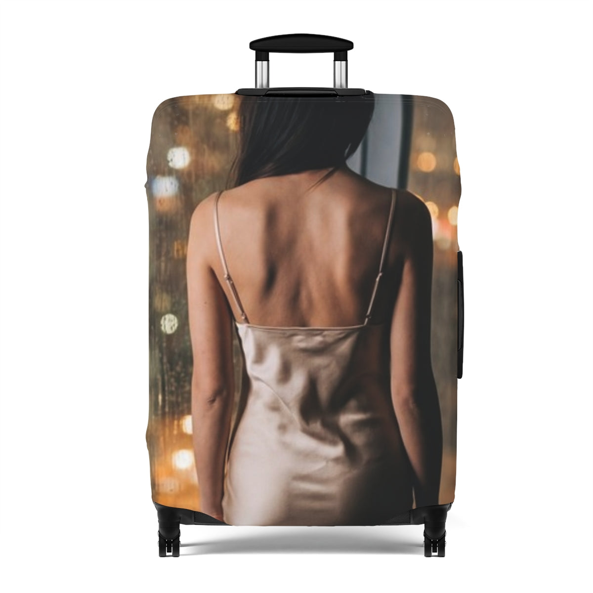 Luggage Cover - Shimmering Rainscape | Echovira Gallery