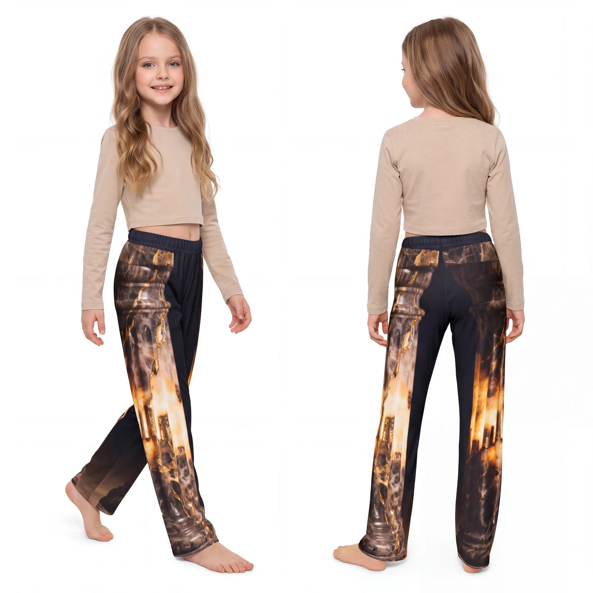 Kinder-Loungehose Kintsugi-Marmorsäule