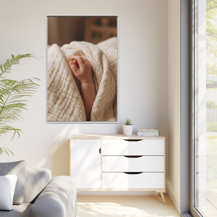 Matte Canvas, Portrait, White Frame - Pure Solace