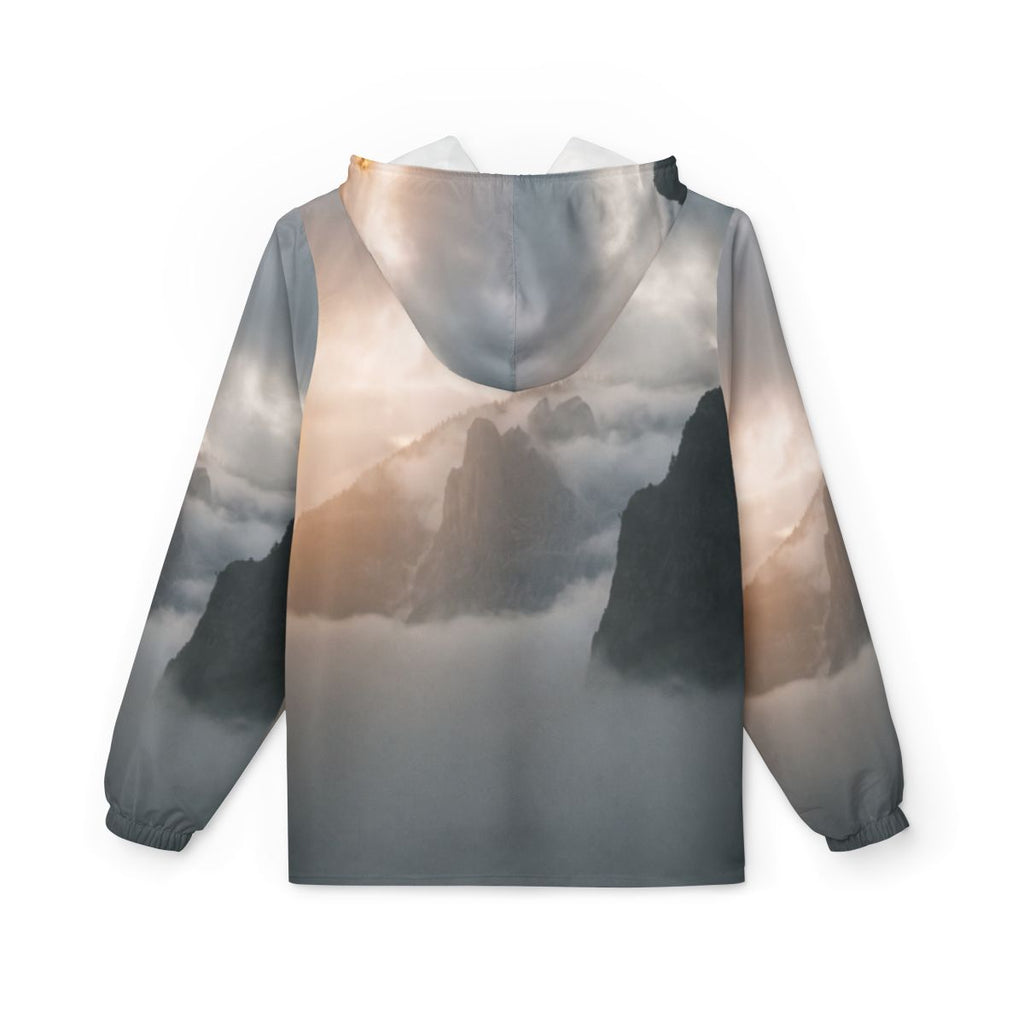 Unisex Windbreaker Jacket - Alpine Fog | Echovira Gallery