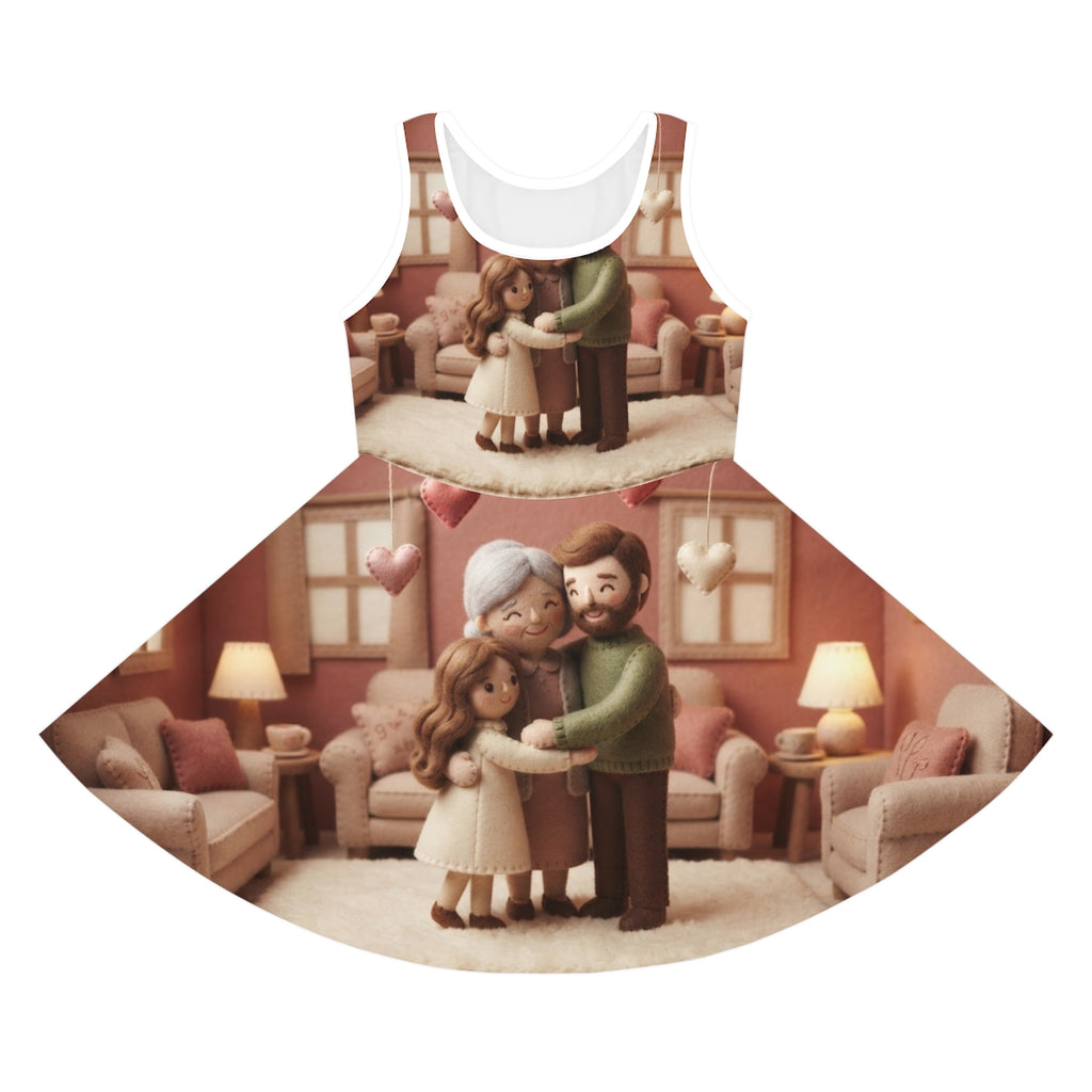 Girls' Sleeveless Sundress - Sweet Hugs | Echovira Gallery