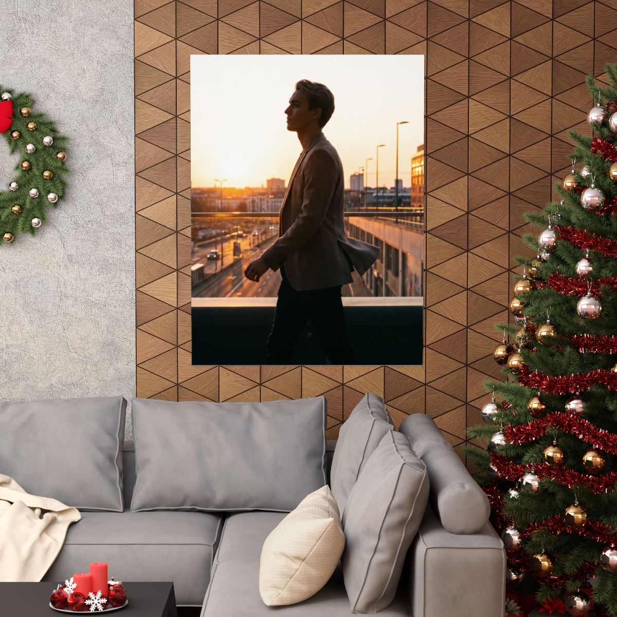 Matte Vertical Poster - Golden Hour Walk (8×10 & 36×54) |...