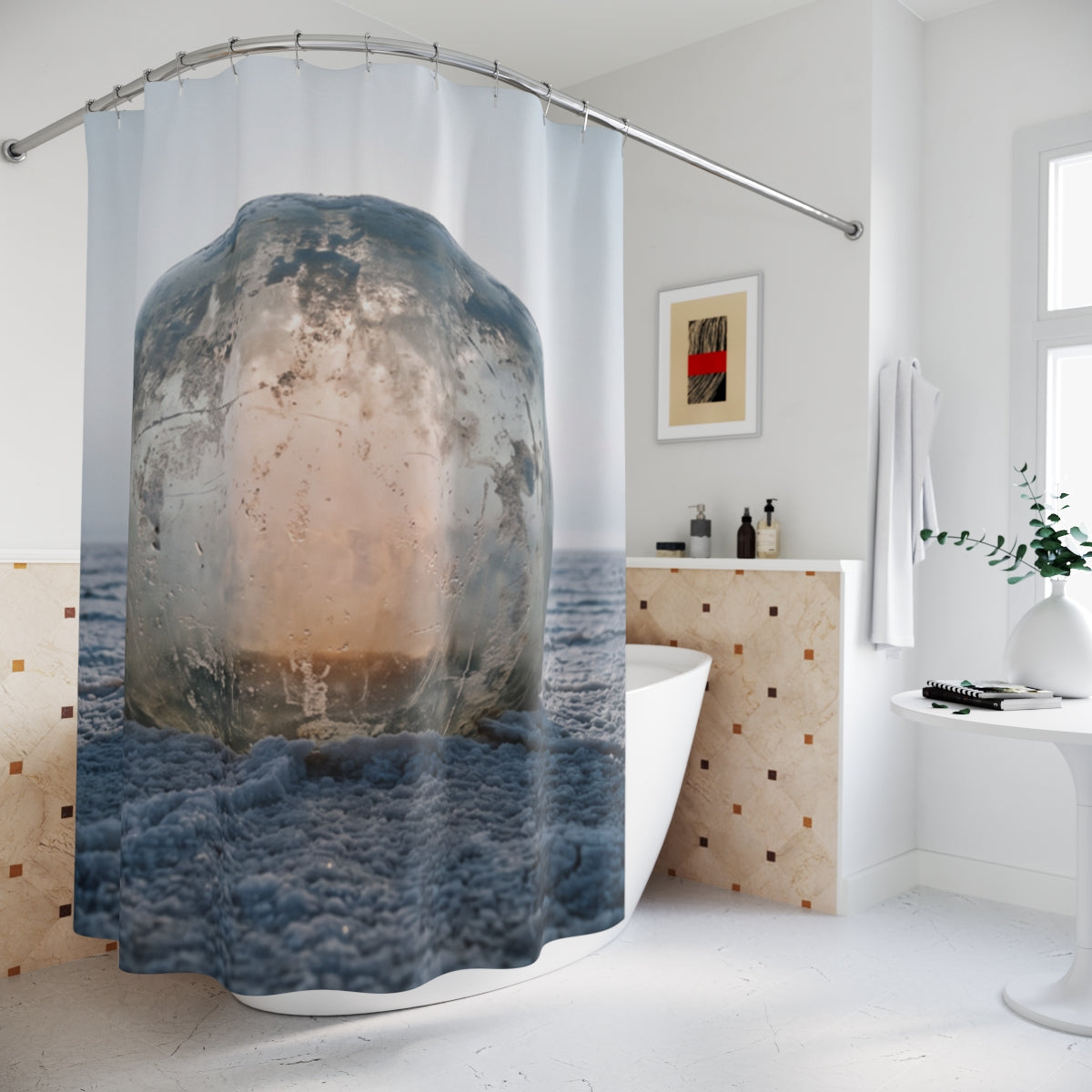 Shower Curtain - Desert Solitude Sanctuary | Echovira...