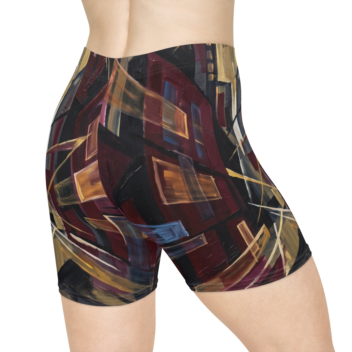 Women's Biker Shorts - Urban Horizon | Echovira Gallery