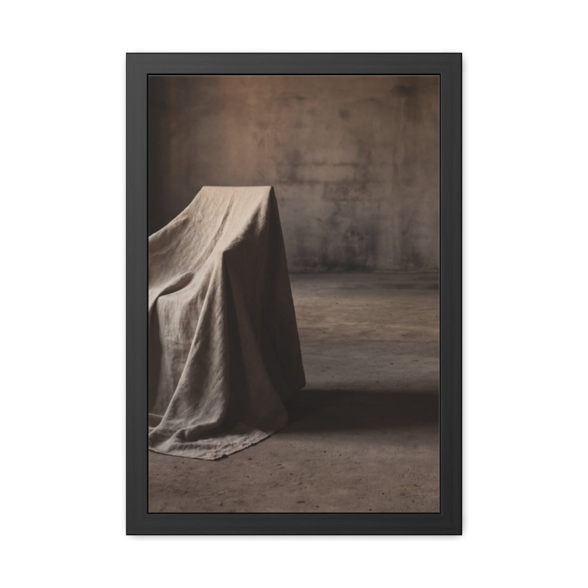 Framed Poster - Draped Minimalist Form — Portrait