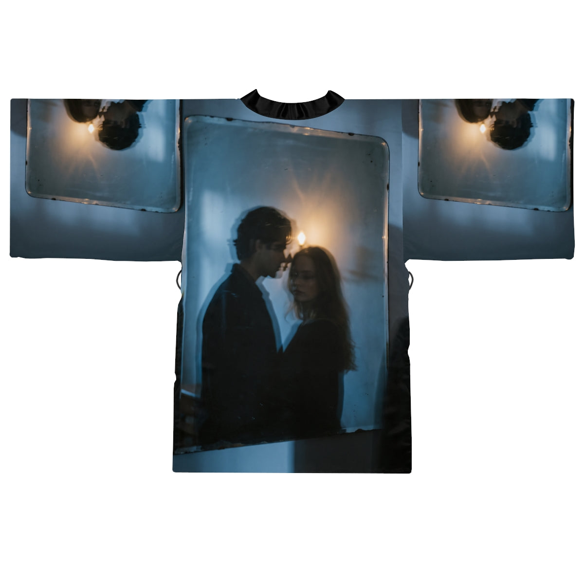 Midnight Reflections Robe - Moody Kimono Sleepwear |...