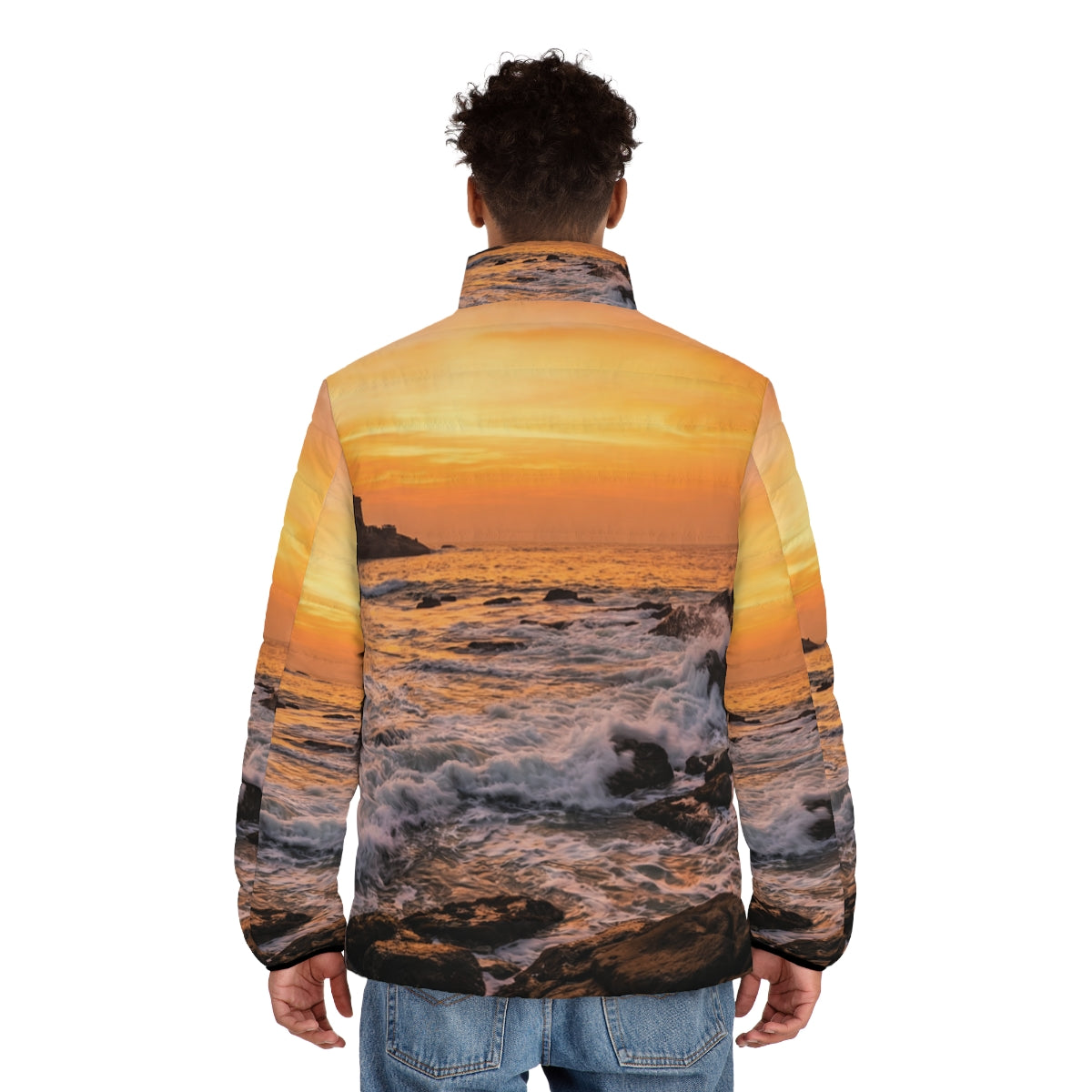 Men's Puffer Jacket - Golden Horizon