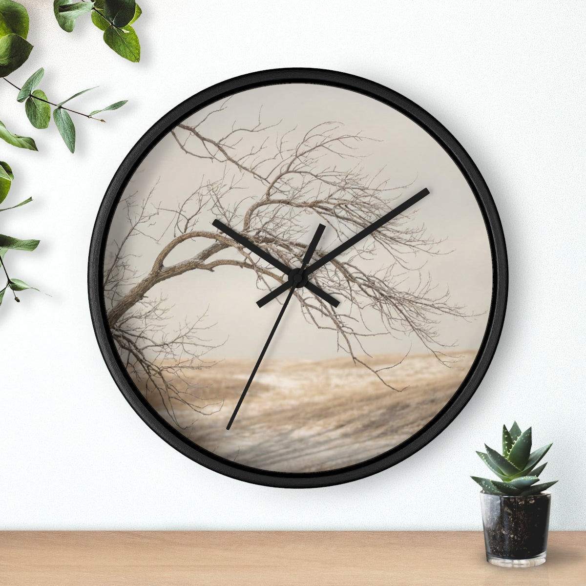 Wall Clock - Winter Branch Solitude Landscape | Echovira...