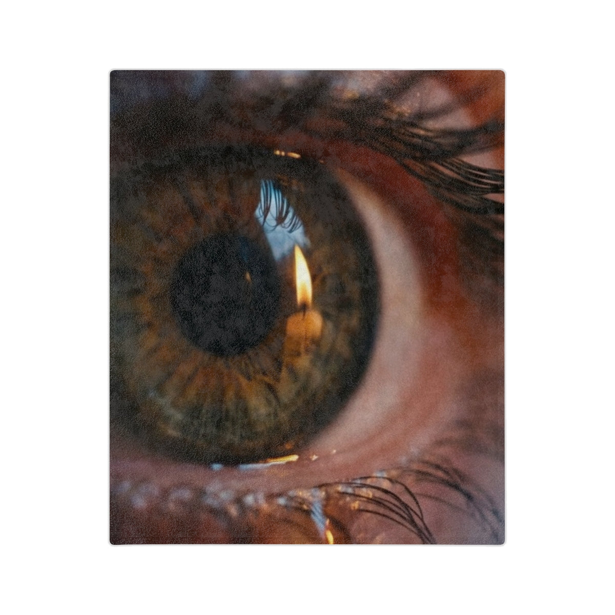 Velveteen Microfiber Blanket - Amber Iris Reflection Fine......