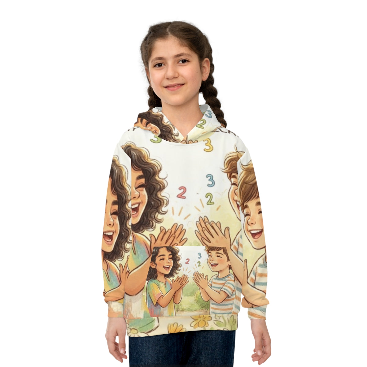 Children's Hoodie - Garden Play Pals | Echovira Gallery