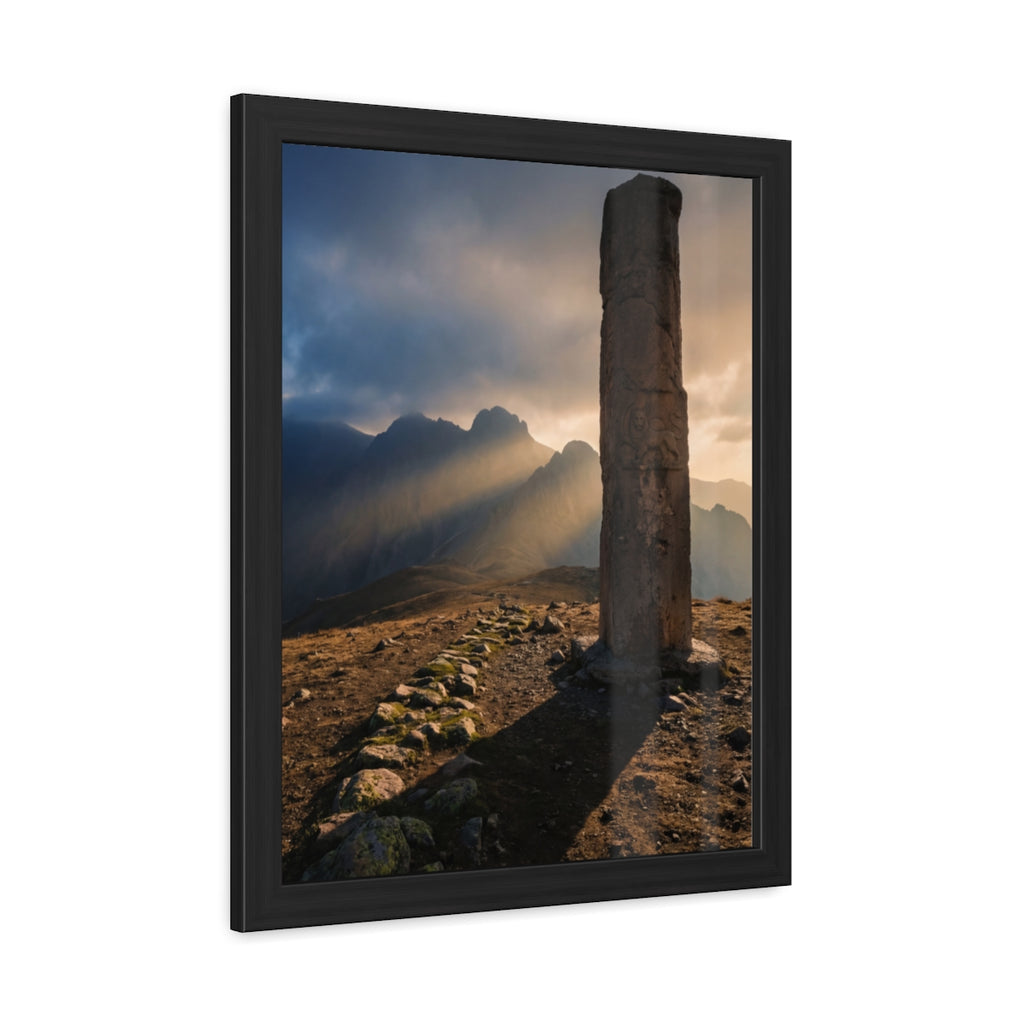 Framed Poster - Ancient Lion & Sun