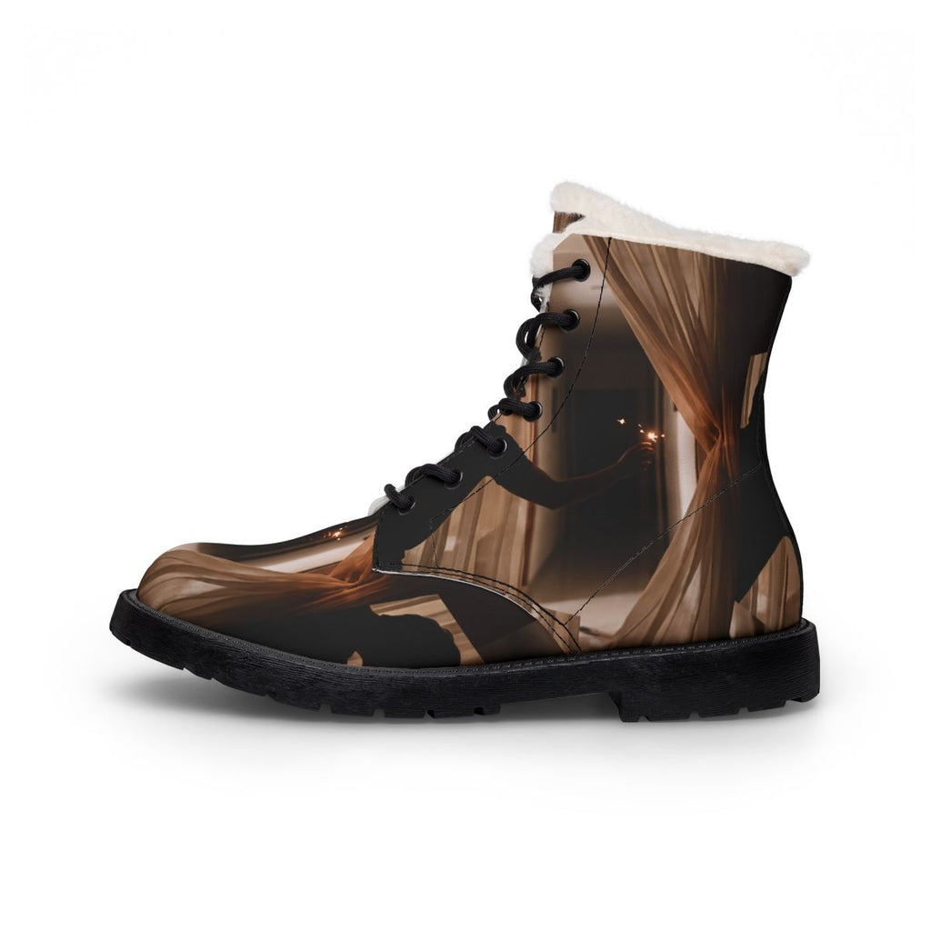 Men's Fur and Leather Boots Nocturnal Silhouette