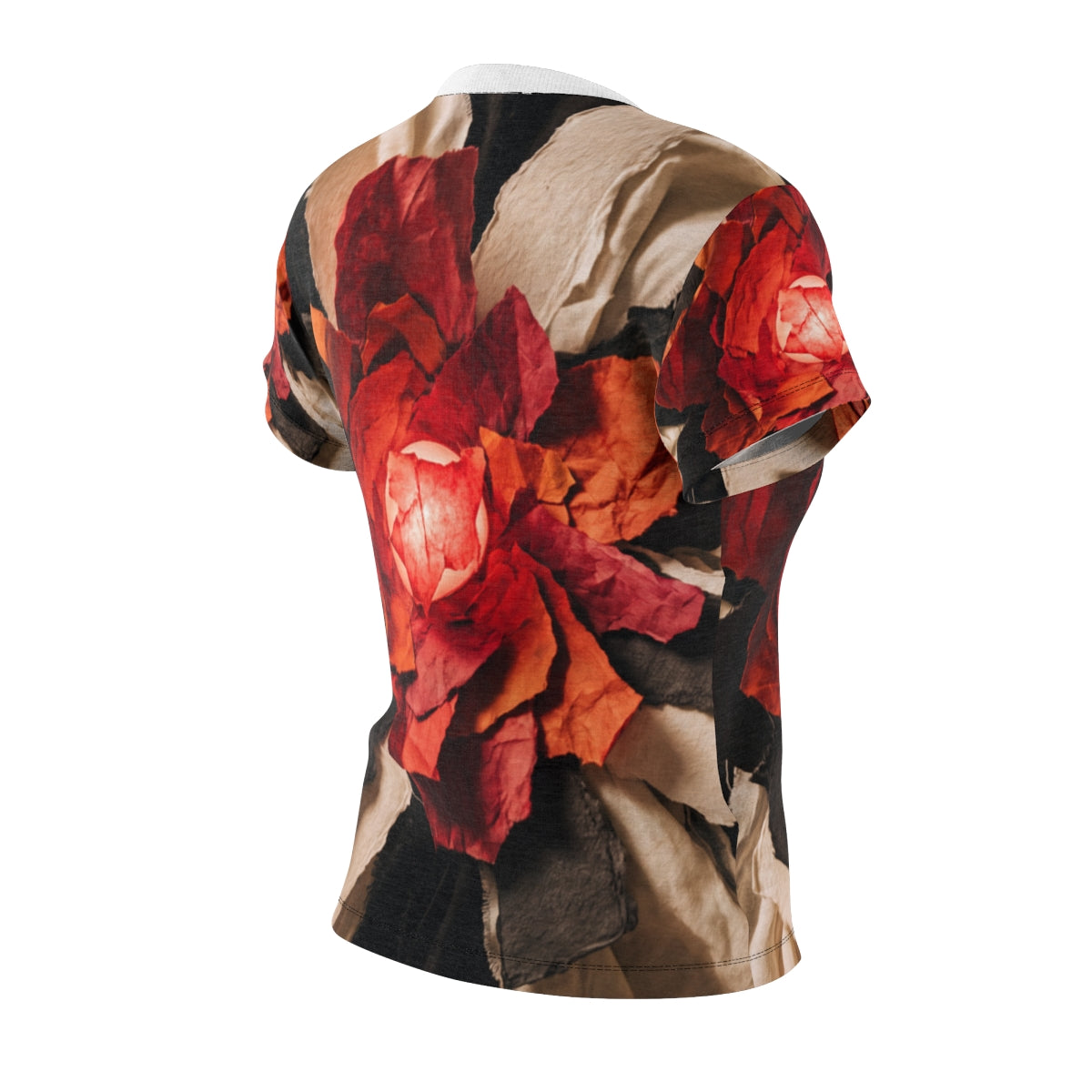Women's Cut & Sew Tee - Crimson Bloom | Echovira Gallery
