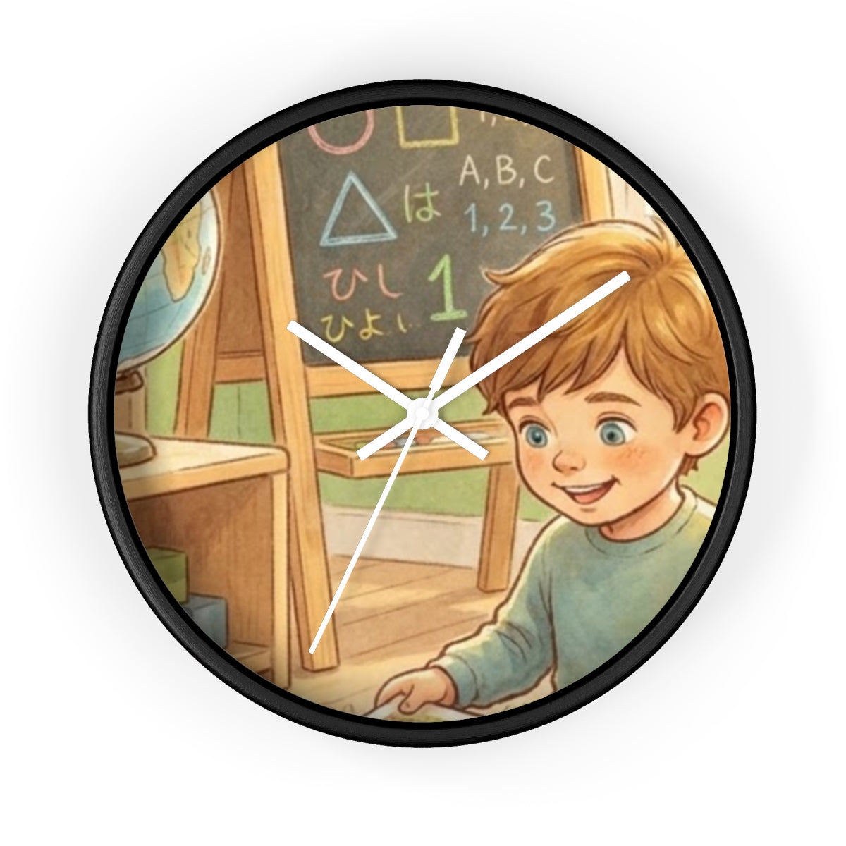 Wall Clock - Curious Reader Storybook Art Print | Echovira...