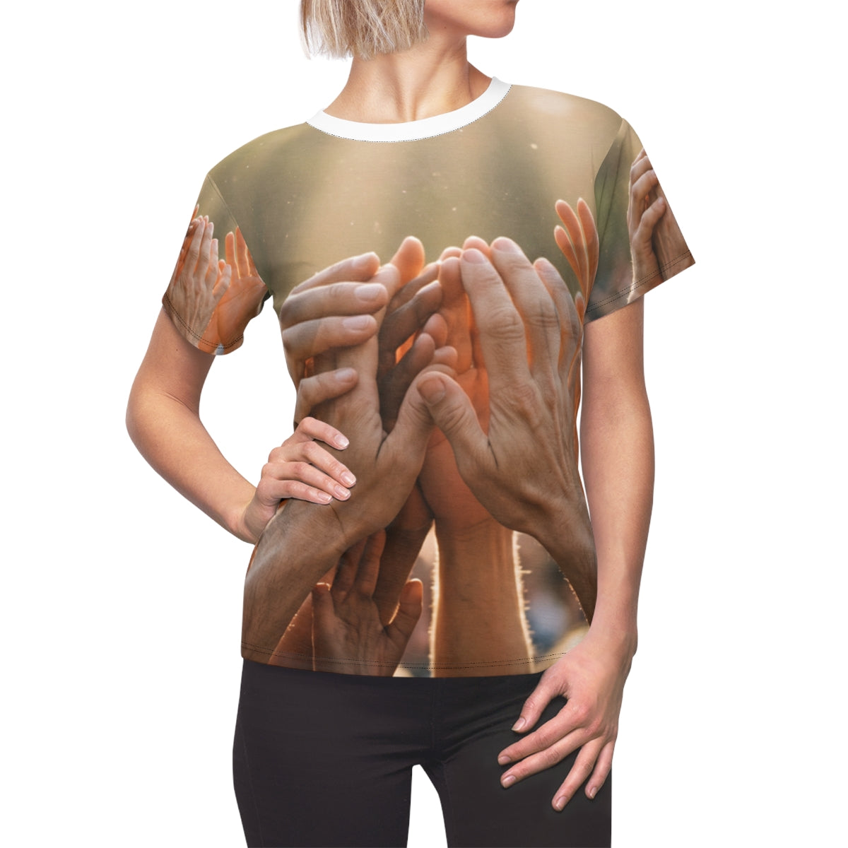 Women's Cut & Sew Tee - Golden Rays of Unity Wall Art |...