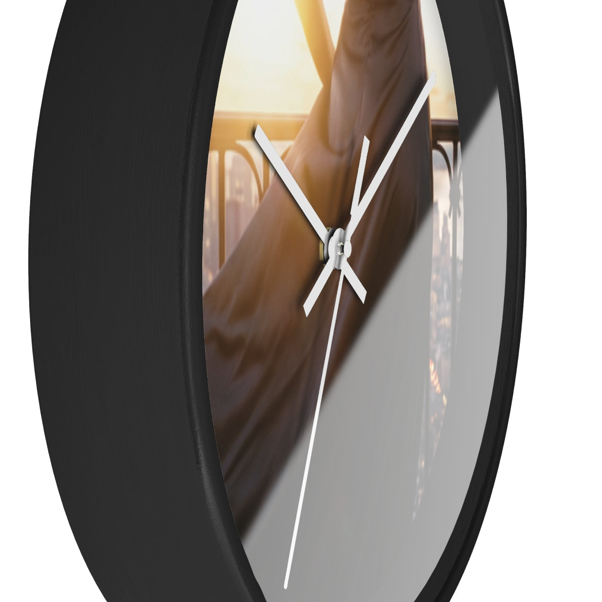 Wall Clock - Golden Hour City Elegance Wall Art | Echovira...