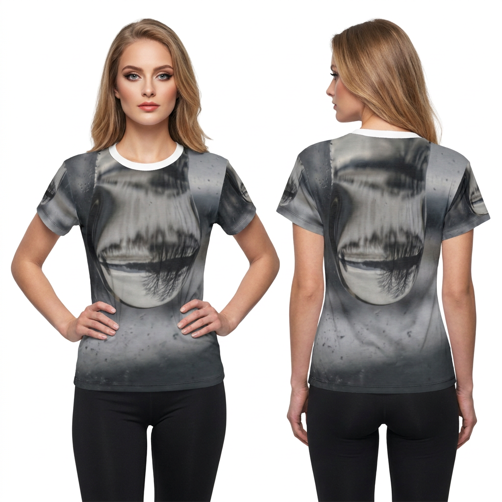 Women's Cut & Sew Tee Winter Droplet Art
